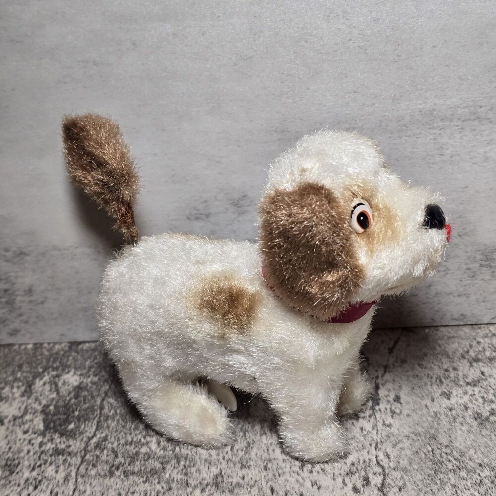 VINTAGE 1950'S ALPS MECHANICAL TOPPY THE FRISKY PUPPY DOG in BOX   made in JAPAN